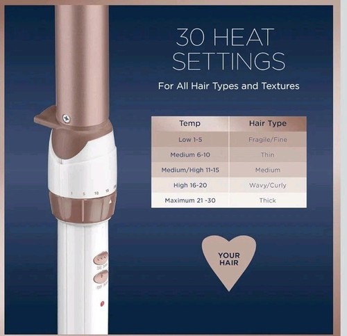 NEW Conair Double Ceramic 3/4 inch Barrel Curling Iron for Tight Curls Rose Gold - Picture 2 of 3