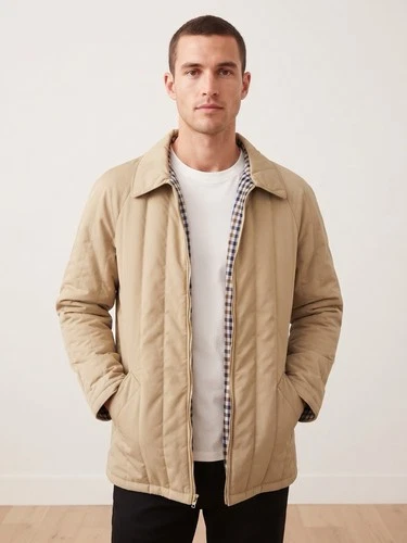 Vintage Aquascutum LondonMade in England Quilted JacketBeige Check Lined video thumbnail