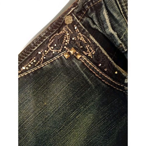Silver Jeans Co Größe 17 (35x34) Suki Damen Bootcut Jeans dunkle Waschung bestickt - Bild 4 von 5