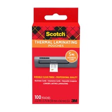 Scotch Thermal Laminating Pouches, 100 Laminating Sheets, 5 mil.