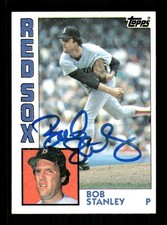 1984 Topps  320 Bob Stanley signed auto autograph  crisp blue sharpie JBN BXCP61