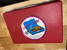 Class Case Vintage 1987 Divided Pencil School Supplies Box Red Made In USA.