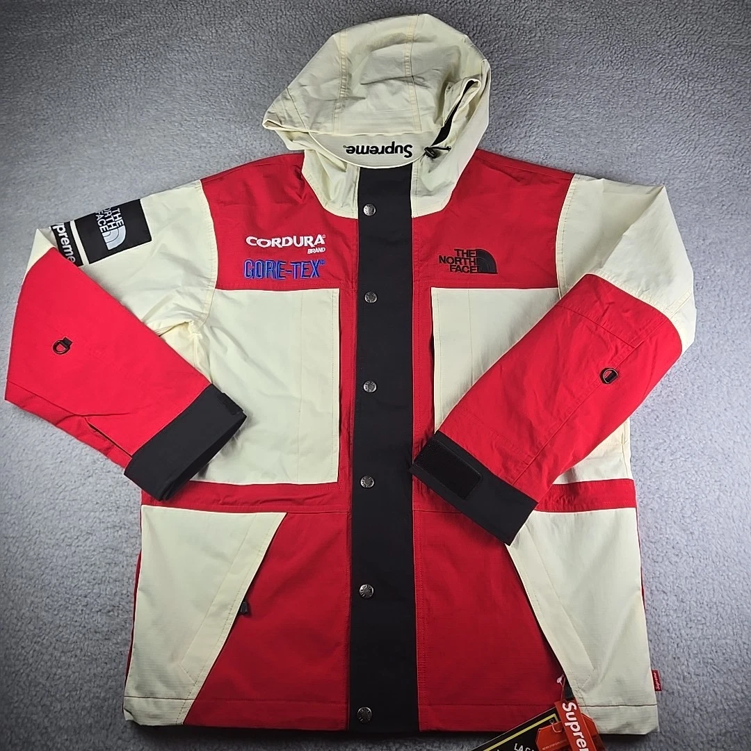 Veste Supreme The North Face Gore Tex Expedition blanc rouge homme taille M FW18 neuve avec étiquette