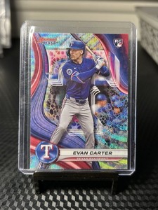 2024 Bowman's Best Evan Carter #66 Wave Refractor (RC) Texas Rangers Rookie