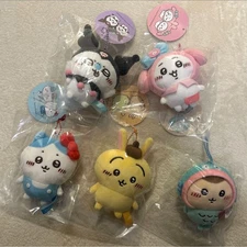 Chiikawa x Sanrio Petit Mini Mascot Set 5pcs My Melody Hello Kitty Pompompurin