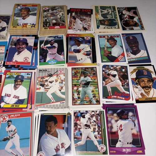 JIM RICE - Huge - 283 card lot! Topps-Donruss+! RED SOX! HOF! - Picture 4 of 11