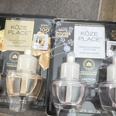 Koze Place Scented Oil Refills 2-Pack Vanilla Orchid Lavender Cotton