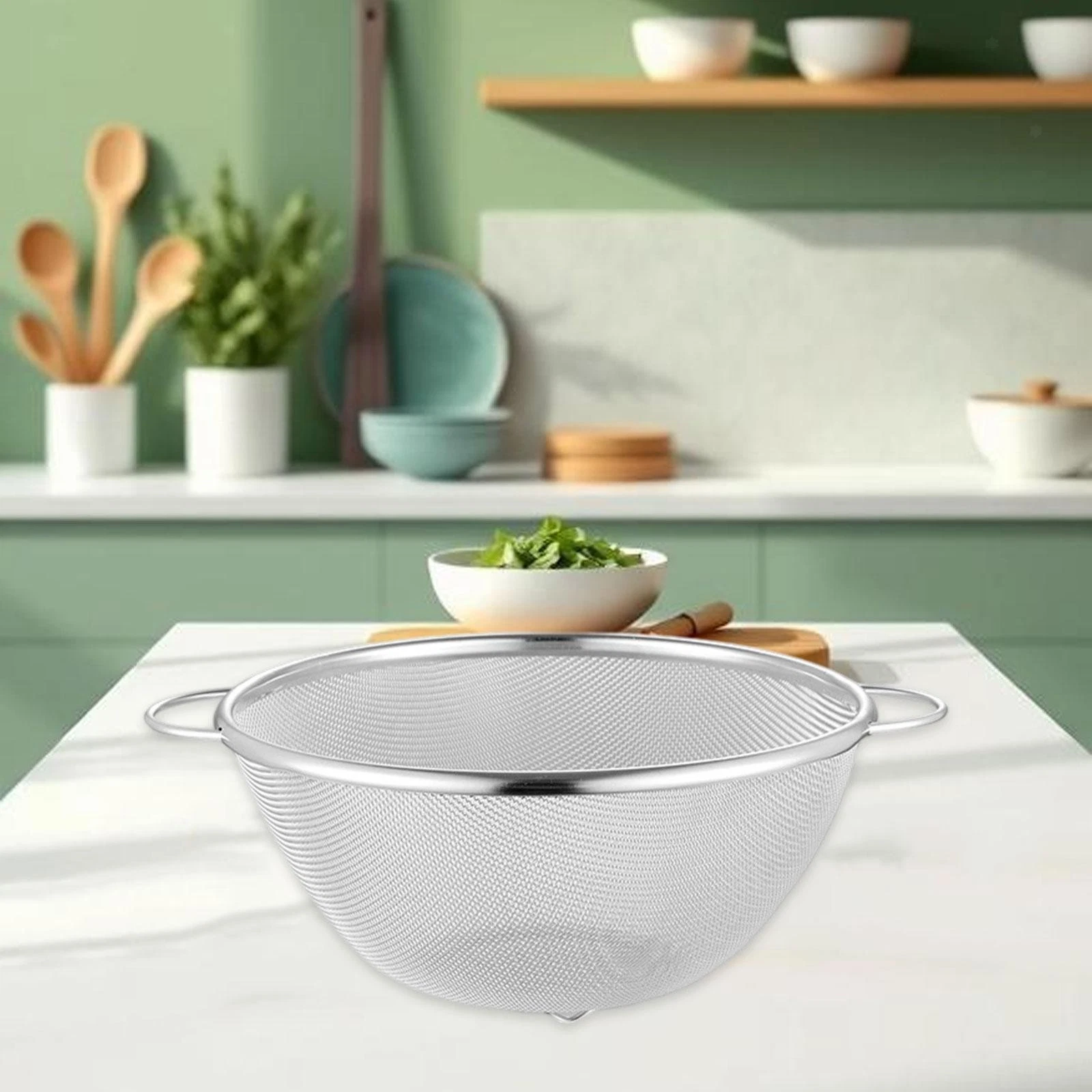 Stainless Steel Colander with Double Handles Kitchen Gadget Sieve Strainer
Opens in a new window or