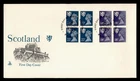 DR WHO 1978 GB SCOTLAND FDC QEII BLOCK COMBO MERCURY CACHET M72345