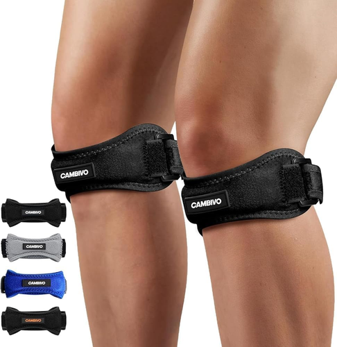 Adjustable Patella Knee Strap Support Brace Hiking Running Sports 2 Pack - Picture 11 of 12