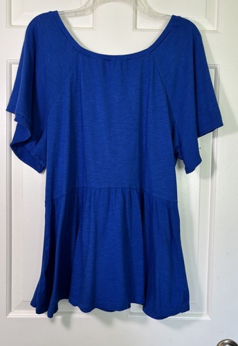 Lane Bryant 18 20 Schößchen T-Shirt mit Flatter Kurzarm und Knopfakzenten - Bild 4 von 6