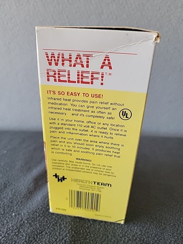Gesundheitsteam Was für eine Erleichterung! Schmerz Infrarot Wärmetherapie Lampe - Originalverpackt getestet - Bild 3 von 6