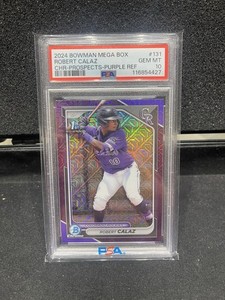 Robert Calaz 1st - PSA 10 - 2024 Bowman - Chrome Purple Mojo Refractor /250 RC