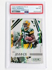 2009 Rookies & Stars Longevity Emerald #53 Greg Jennings /25 PSA 8 Color Match