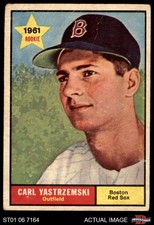 1961 Topps #287 Carl Yastrzemski Red Sox HOF 1 - POOR