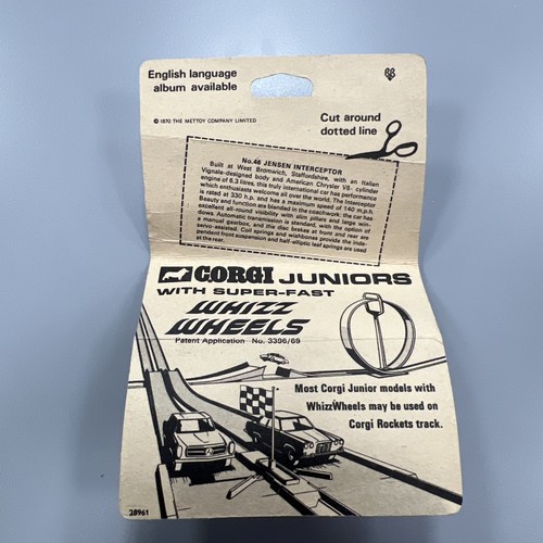CORGI JUNIORS 46 JENSON INTERCEPTOR, WHIZZWHEELS NEW! 1970 - Picture 3 of 4