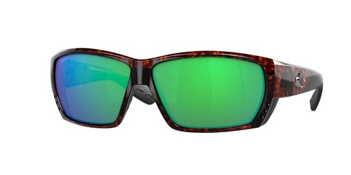 Costa del Mar 6S9009 08 Tuna Alley Schildpatt grün verspiegelt 62 mm Herren Sonnenbrille