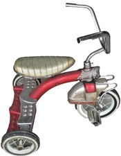 1960 's AMF JUNIOR TRICYCLE ALL ORIGINAL PARTS RED METAL 3 WHEEL Original Owner