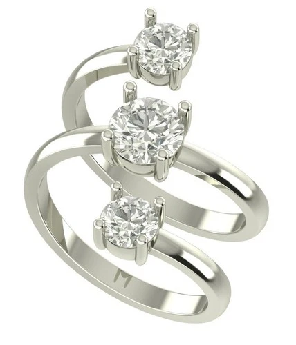 2 Ct White Round Cut Vvs1 Real Moissanite Engagement Ring Sterling Silver Size 7