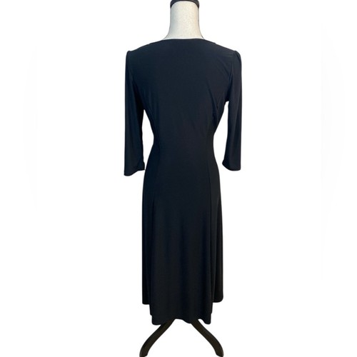 Kate & Mallory Black Stretch Jersey Corset Waist Dress Size Medium Goth - Picture 2 of 8