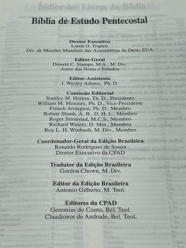 Biblia de Estudo Pentecostal Portuguese Bible Black Leather 1995 Edition EUC - Picture 9 of 12