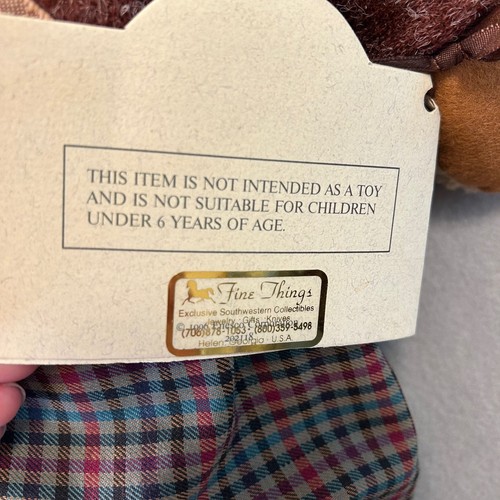 Teddy Tompkins bears Timothy & Molly 1996 w/ stands collectible patchwork plush - Picture 20 of 20