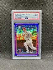 2024 Topps Chrome Logofractor Purple #200 Mike Trout /250 PSA 10 POP 4