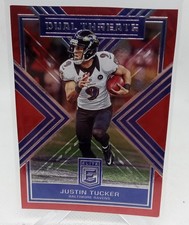 2018 Donruss Elite - Dual Threats Justin TUcker #DT-5 Red /99 rare