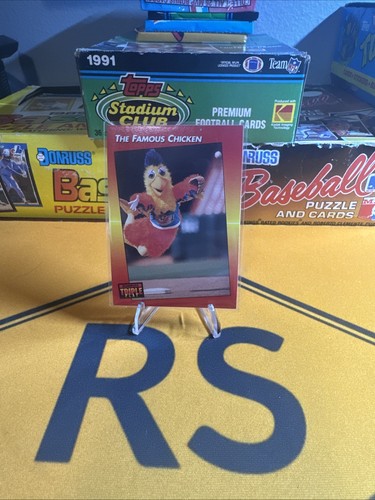 Tarjeta coleccionable Donruss Triple Play The Famous Chicken 1992 #138 MLB mascota - Imagen 1 de 5