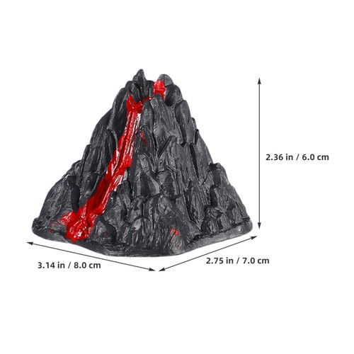 12 Pezzi Statua Lava Vulcano Decorazione Esperimento Simulazione Ornamenti - Foto 11 di 12