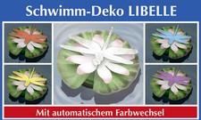 WENKO LED Libelle mit Farbwechsel SCHWIMM Deko Gartenteich Gartendeko Teich
