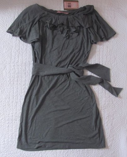 Neu mit Etikett Juicy Couture Damen meliertes Prestige Rüschenkleid Größe M $ 228 - Bild 1 von 4