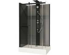 Komplettdusche SCHULTE Korsika Express Plus 80 x 120 x 220 cm schwarz