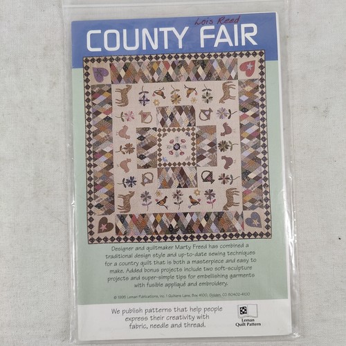 Country fair Horse Animal Floral Birds Quilt Pattern Template 78" x 78" 1995 - Picture 10 of 12