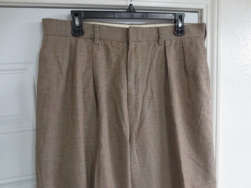 Ralph Lauren Polo braune Hosen Baumwolle Plissee vorne Größe 35/30 Anzughose - D5 - Bild 8 von 9