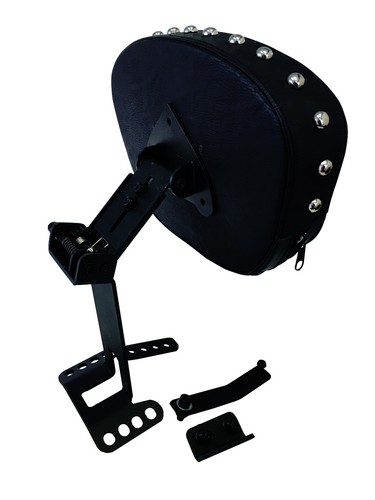Studded Fully Adjustable Driver's Backrest for 1988-2008 Harley Davidson Touring - Picture 3 of 10