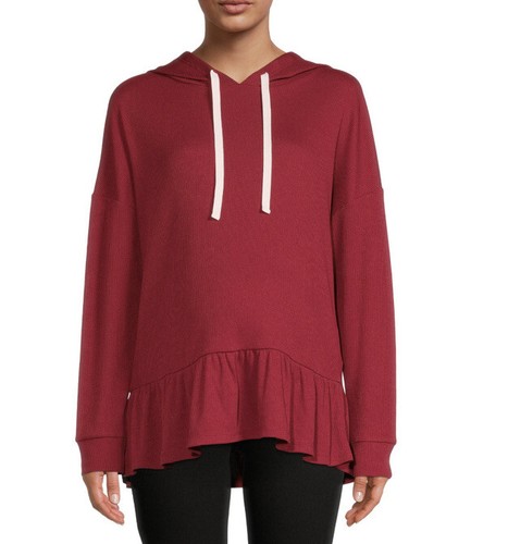 Time and Tru Maternity Knit Peplum Hoodie Size Medium 8-10 NWT - Picture 4 of 6