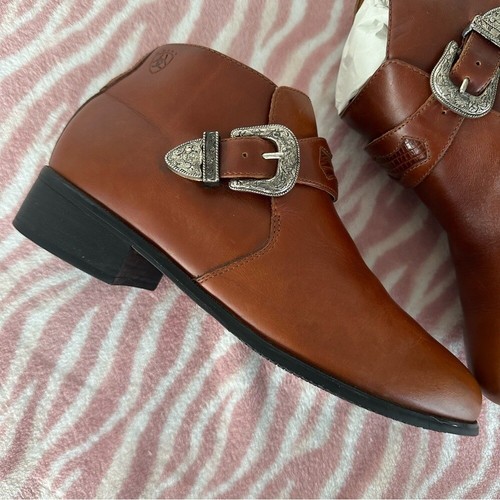 ARIAT BLAIR REITER SCHNALLE BRAUN LEDER STIEFELETTEN GRÖSSE 9 - Bild 2 von 9