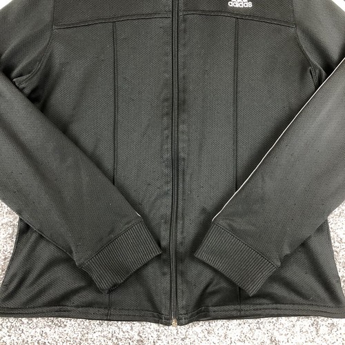 Adidas Women's Designed-2-Move Track Jacket Size Medium Collegiate Black/White - Picture 4 of 11
