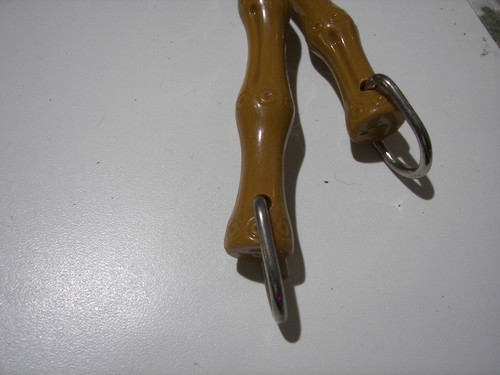 Un juego ~ sin marca ~ manijas de bolso de bambú sintético arqueado de plástico ~ bronceado/dorado - Imagen 2 de 2
