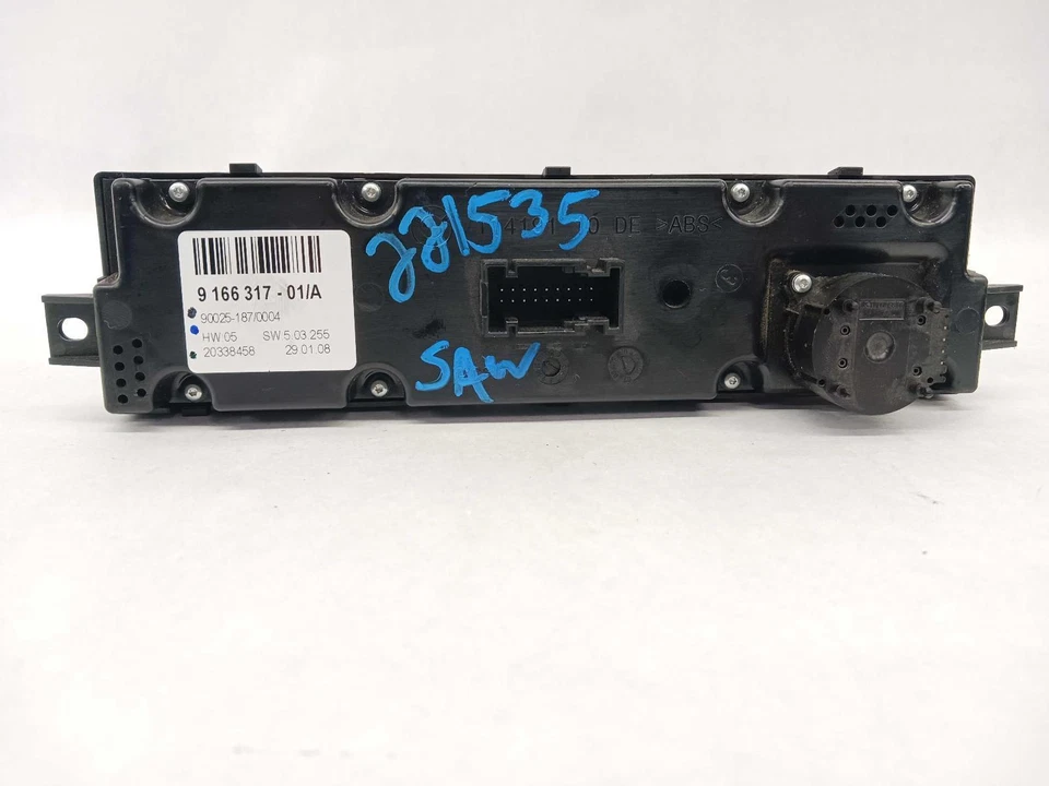 2012 BMW X5 Heat AC Controller rear OEM 07 08 09 10 11 12 13 - Imagem 3 de 4