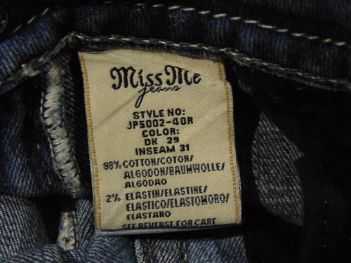 Miss Me JP5002-4OR Boot Studded with Bling and Distressed Women's Jeans Sz 26 - Picture 9 of 9