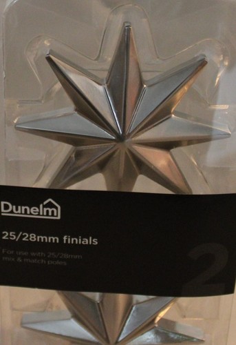 Dunelm Satin Steel Effect Star Finials - Bild 3 von 8