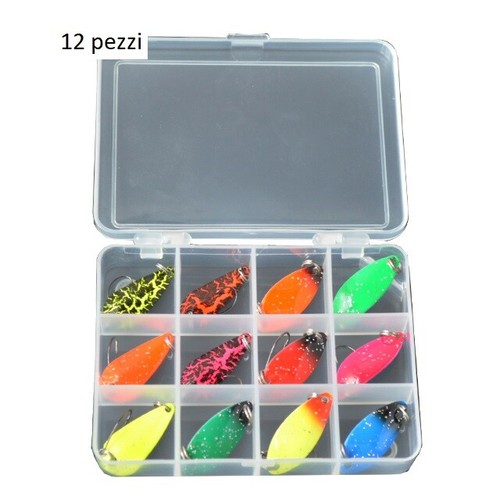 Kit Undulating + Box Trout Bass 2,5 Gr Spoons Undulating Trout Area - Picture 3 of 5