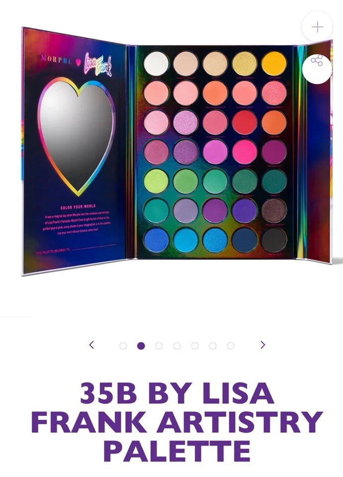 Lisa Frank Paleta Morphe Maquillaje Sombra de Ojos Nuevo Unicornio 35B Arte de Portada Clásico Foto 4 de 4