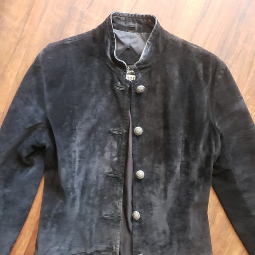 Vtg North Beach Sz 8 Michael Hoban Black Suede Jacket & Pants 2 Piece Suit - Picture 12 of 16