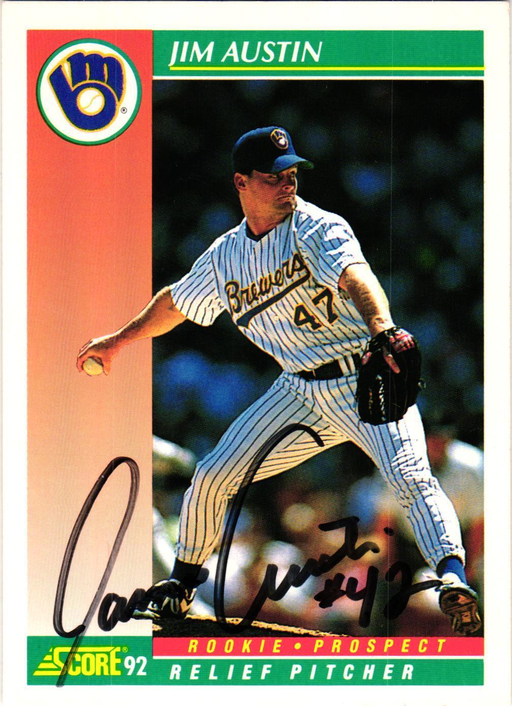 1992 Score Baseball Cards Autographed Signed MLB You Pick Complete 1992 Score Baseball Cards Autographed Signed MLB You Pick Complete
