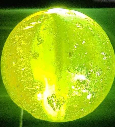 TOY MARBLES 4 Railroad 3 clear base 1 yellow base through light 3vein & streak - Picture 17 of 23