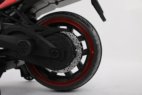 Moto Elettrica per Bambini 12V Moto Ruote LED, Musica, Ruote di Supporto, Bianco o Rosa - Foto 9 di 11