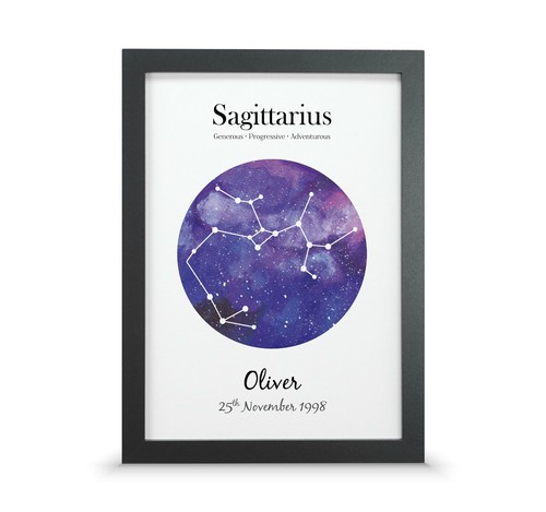 Sternzeichen Geschenk | Personalisiertes Astrologie Geburtstagsgeschenk | Sternzeichen Horoskop Geschenk - Bild 7 von 34